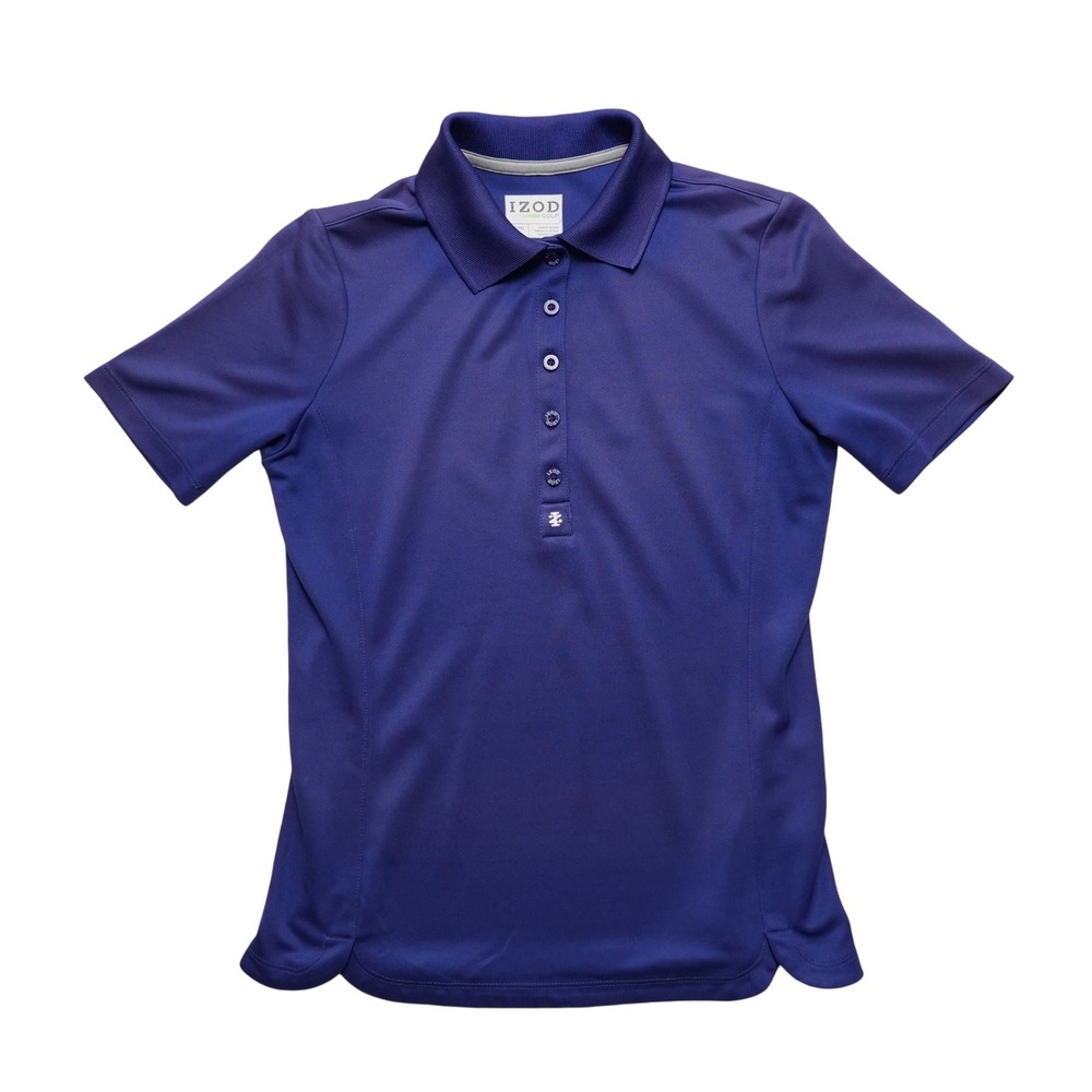 IZOD Golf Polo Women‎ XS Purple Short Sleeve Performance Moisture Wicking